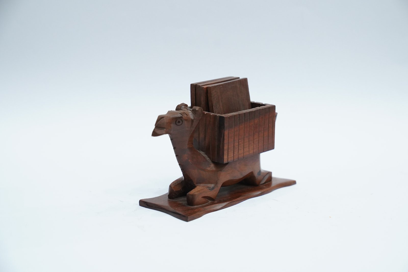 Handcrafted Wooden Camel Desk Organizer - Image 4