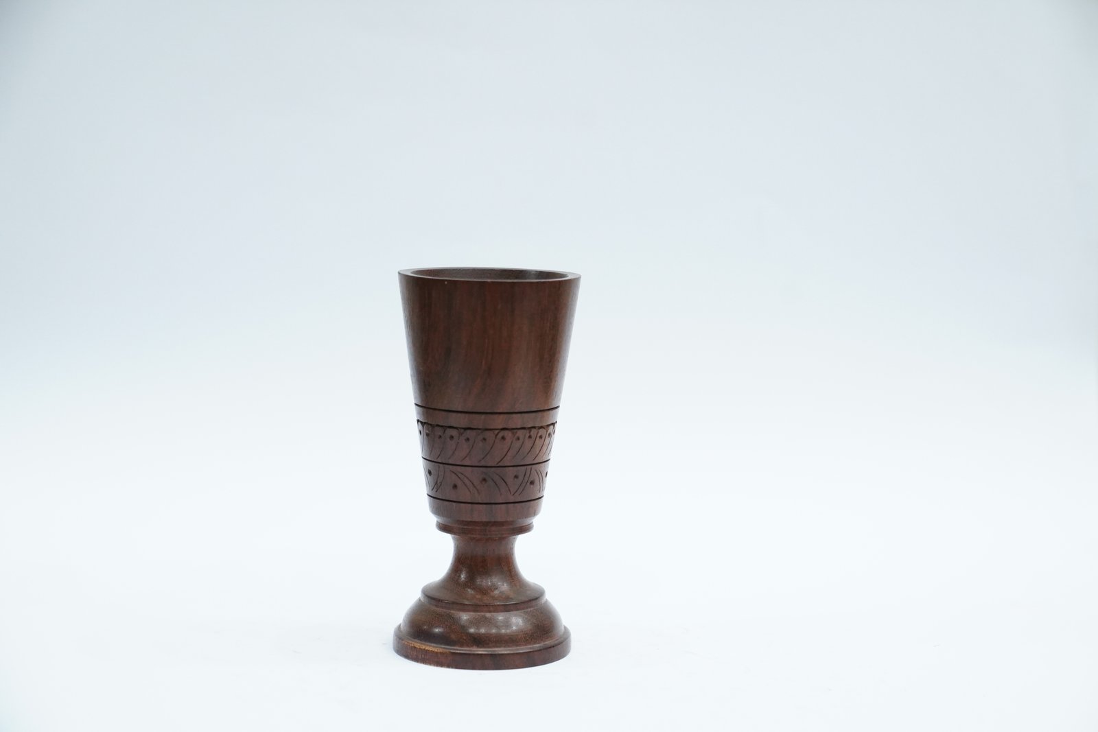 Handcrafted Wooden Treen Goblet – Rustic Elegance