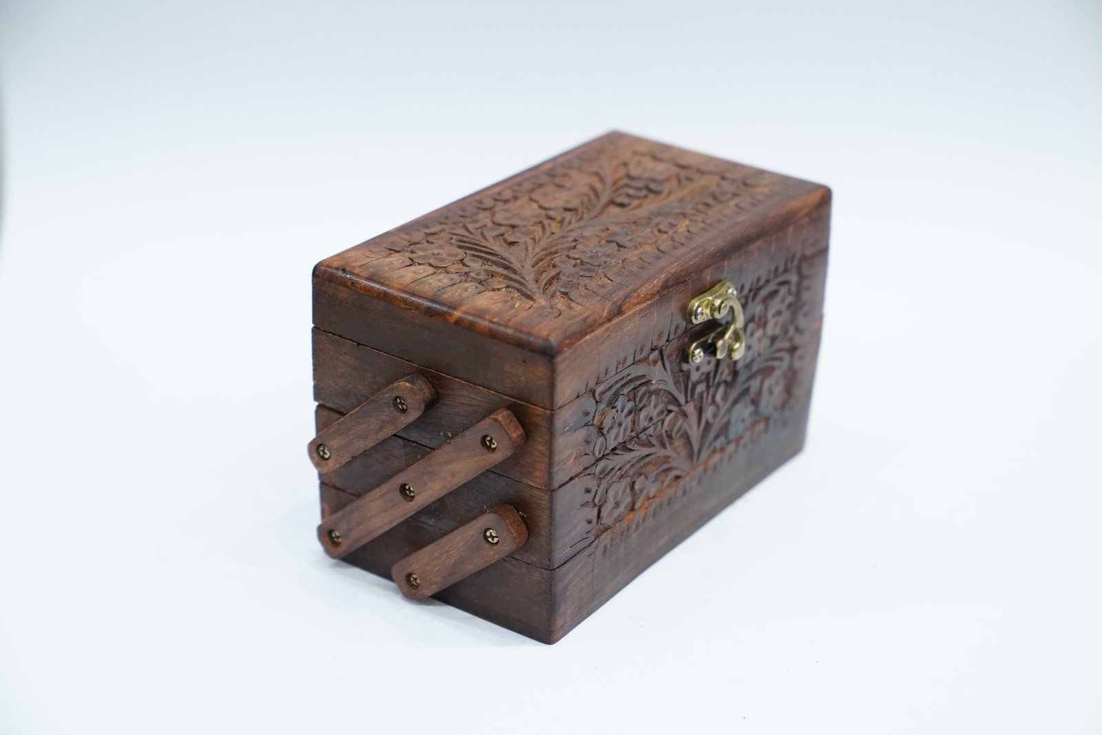 Triple Wooden Box – Stylish & Functional Storage