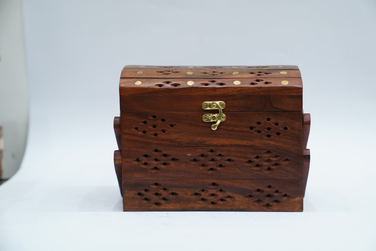 Handcrafted Triple Wooden Box – Beauty Meets Functionality - Image 4