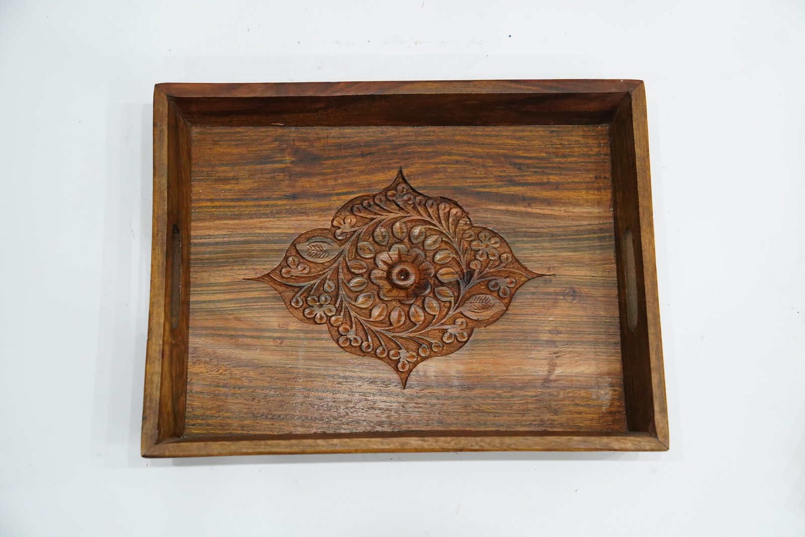 Rustic Wooden Triple Serving Tray - Add Warmth to Your Gatherings