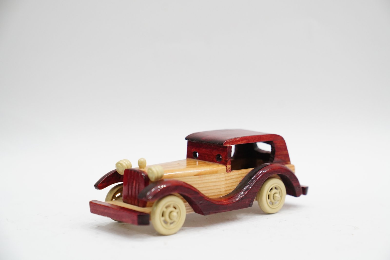 Vintage-Style Wooden Car